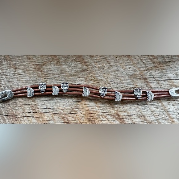 Leather Charm Bracelets, Hamsa & Evil Eye, Owl or Elephant Clover - Picture 3 of 7